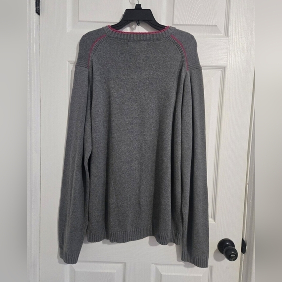 Tommy Hilfiger Vintage Knitted Sweater Unisex L/XL Retro 90s Y2K Gray Cotton - Picture 2 of 11